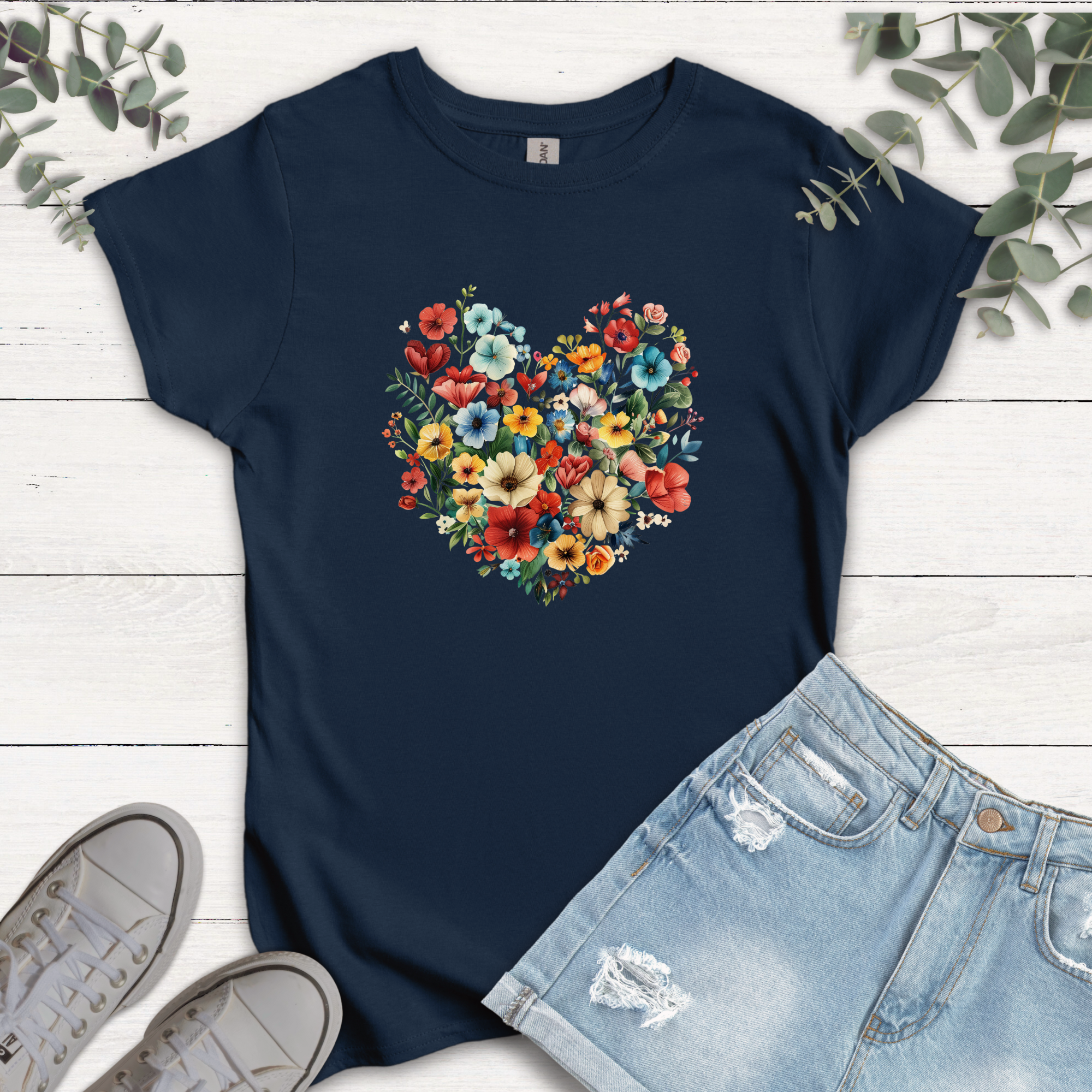 T-shirt Cœur de fleurs