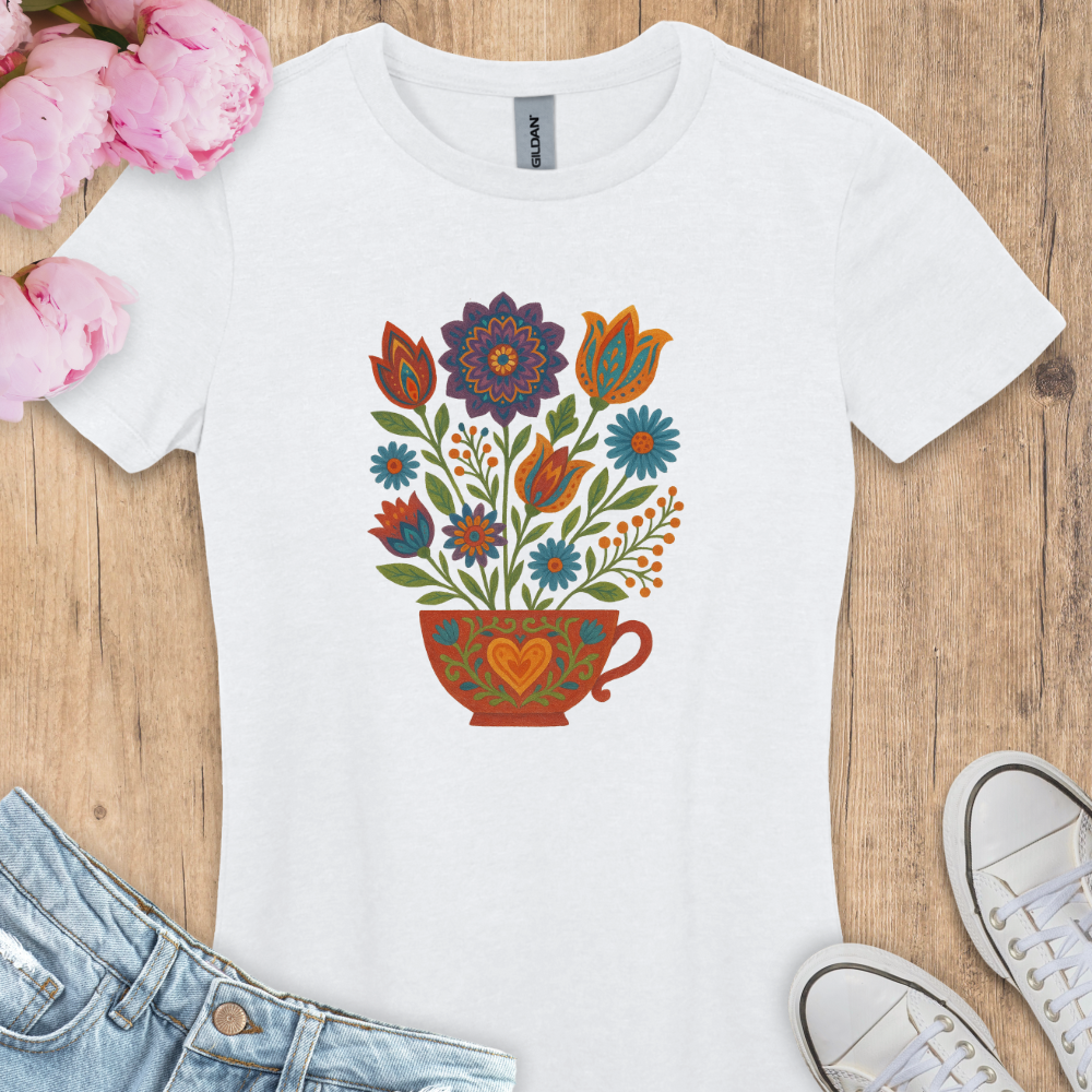T-shirt Bohemian Floral Tea