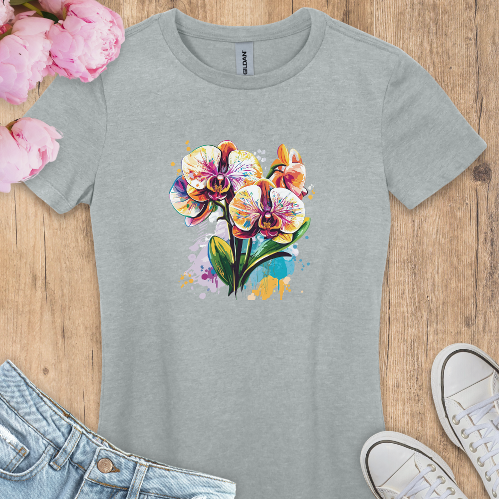 T-shirt Orchidée Graffiti