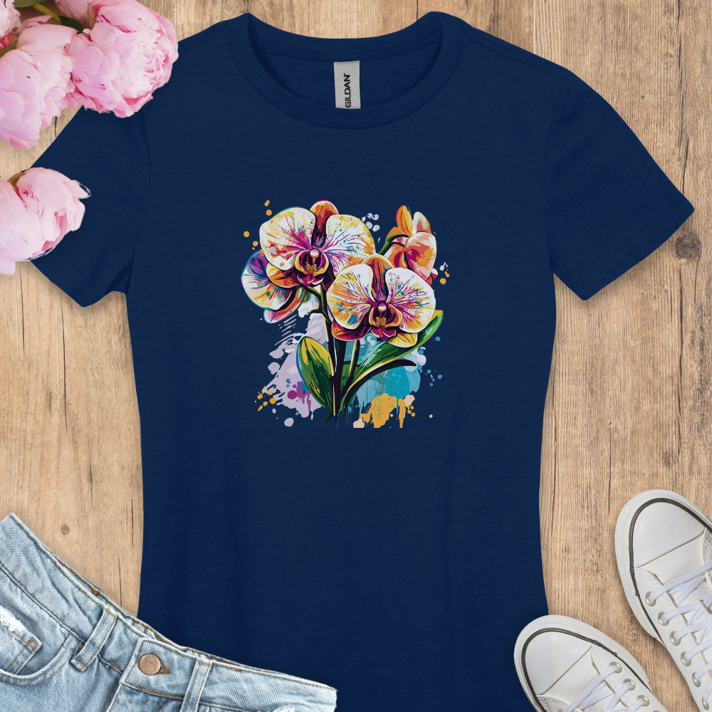 T-shirt Orchidée Graffiti