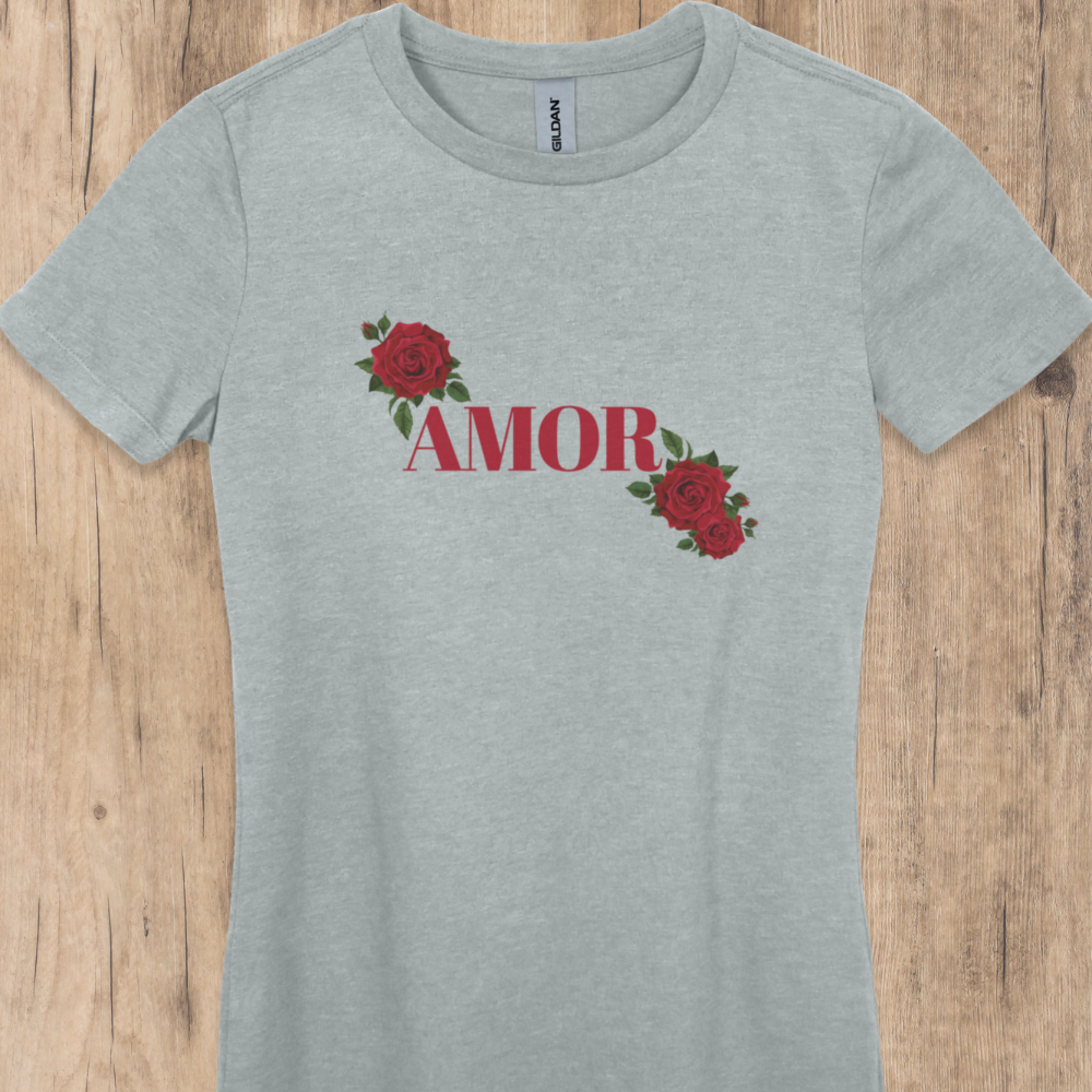 T-shirt Amor Roses Rouges